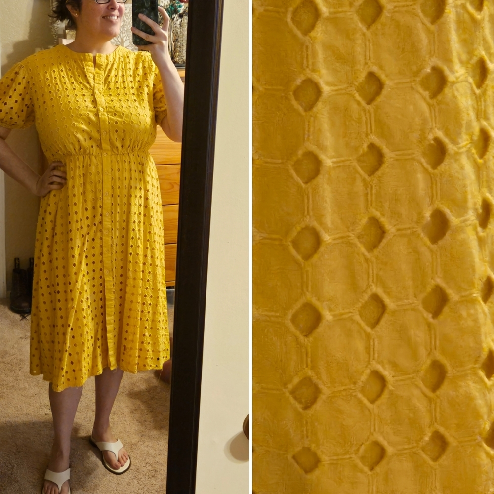 Eloquii Diamond Eyelet Dress